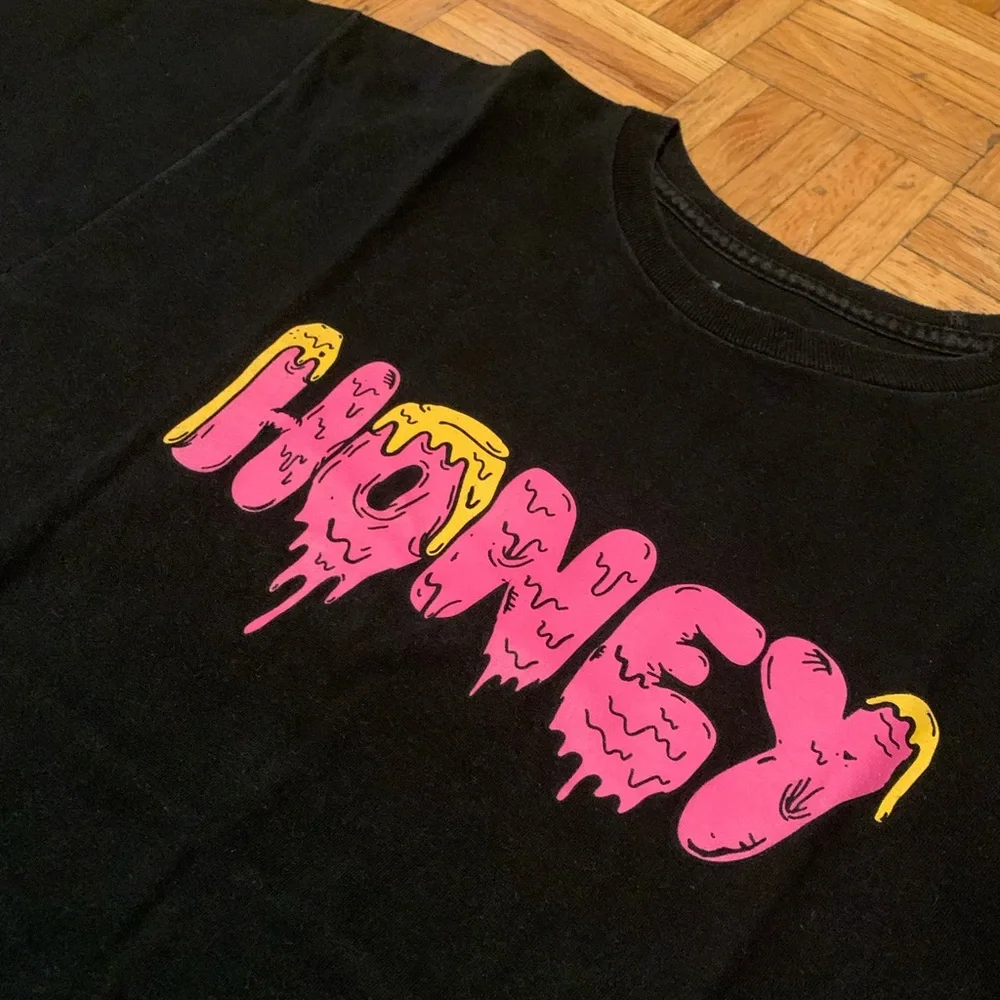 Vintage Honey Skateboard Black Shortsleeve Graphic T Shirt Streetwear - Picture 3 of 4